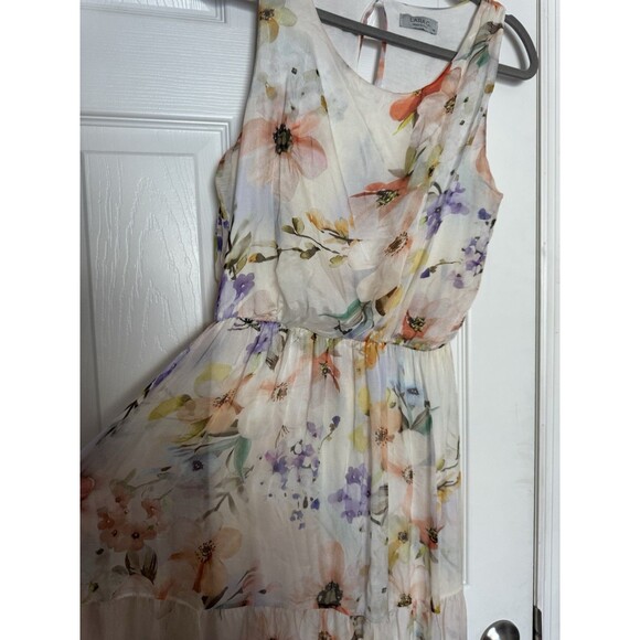 NWOT Lara G.women’s Silk Blend Medium Maxi Long Floral Dress  Made In Italy - Picture 9 of 11